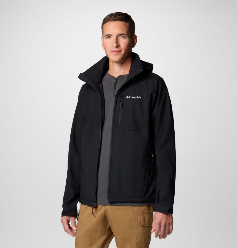 Men’s Cascade Ridge III Softshell Hiking Jacket, Color: Black, image 8
