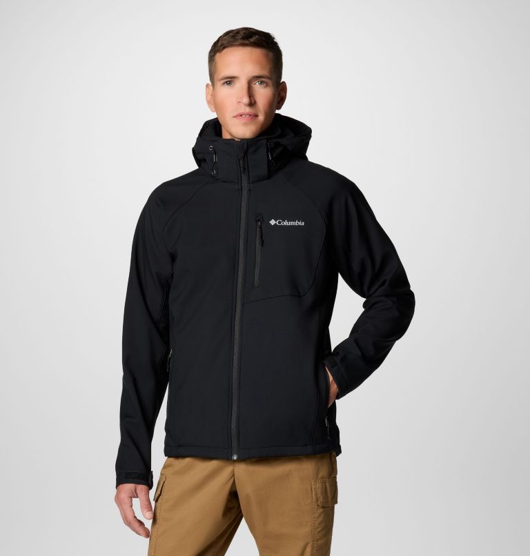 Men’s Cascade Ridge III Softshell Hiking Jacket, Color: Black, image 1