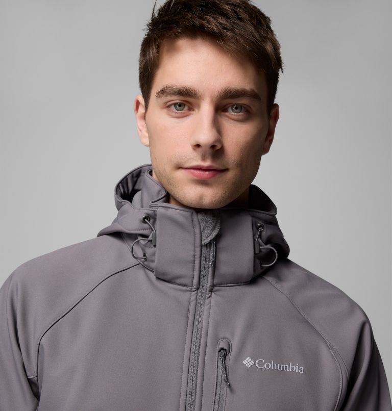Men’s Cascade Ridge III Softshell Hiking Jacket, Color: City Grey, image 5