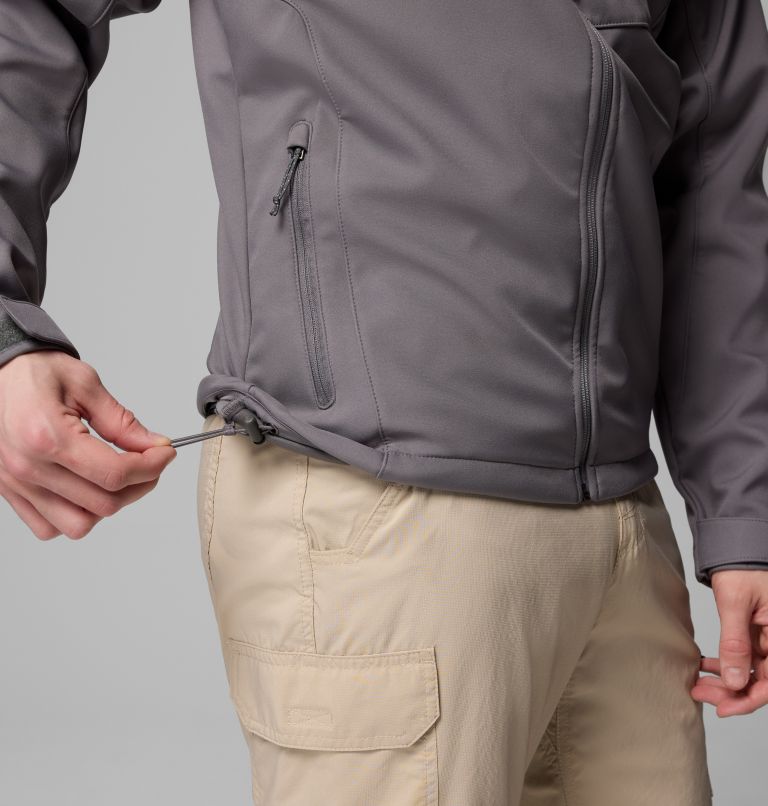 Men’s Cascade Ridge III Softshell Hiking Jacket, Color: City Grey, image 6