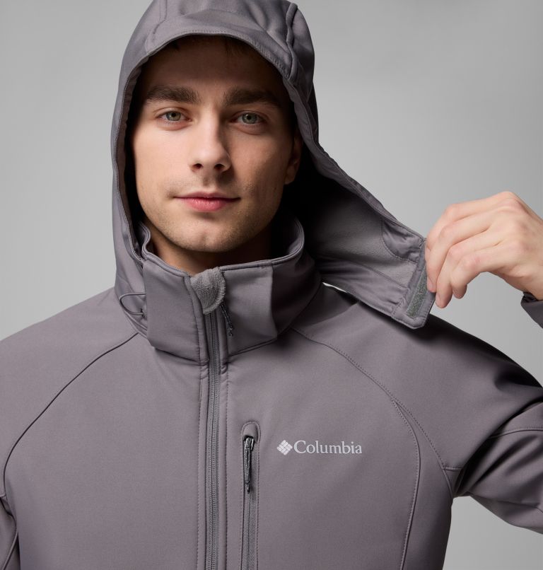 Men’s Cascade Ridge III Softshell Hiking Jacket, Color: City Grey, image 7