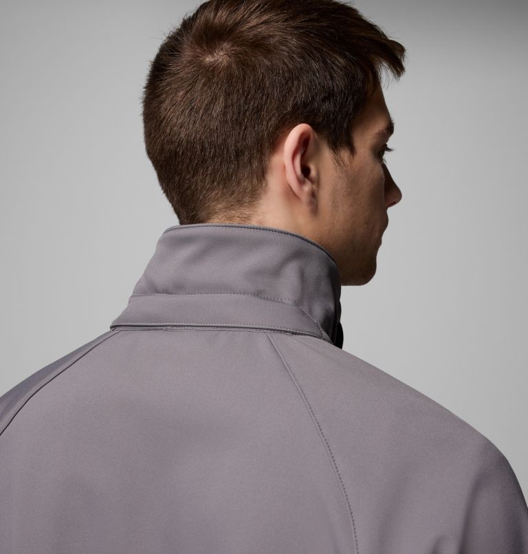 Men’s Cascade Ridge III Softshell Hiking Jacket, Color: City Grey, image 8