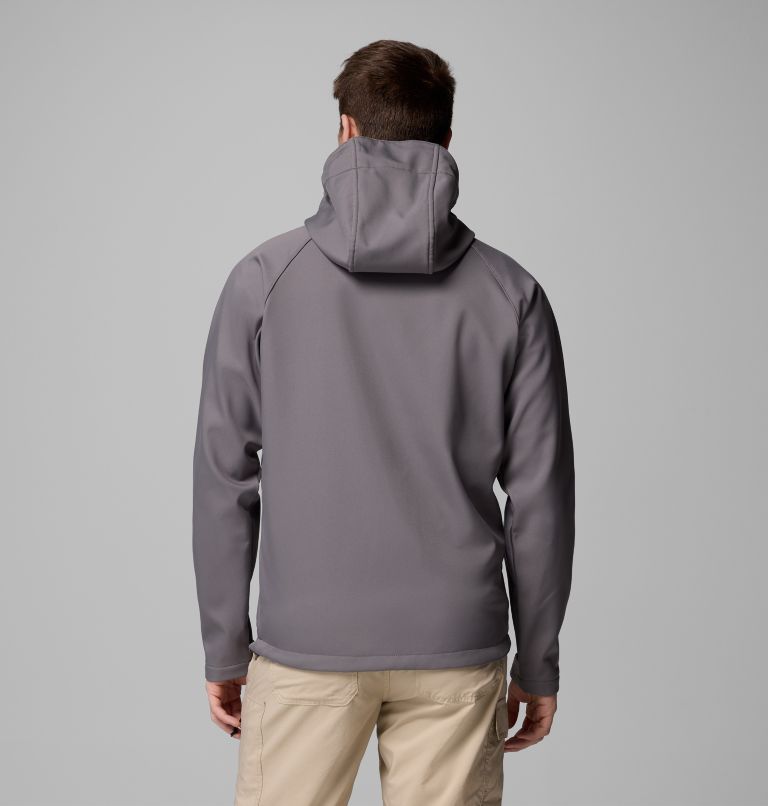 Men’s Cascade Ridge III Softshell Hiking Jacket, Color: City Grey, image 3