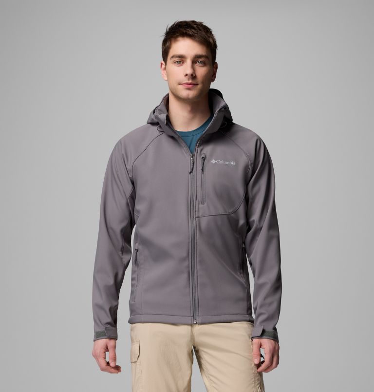 Men’s Cascade Ridge III Softshell Hiking Jacket, Color: City Grey, image 1