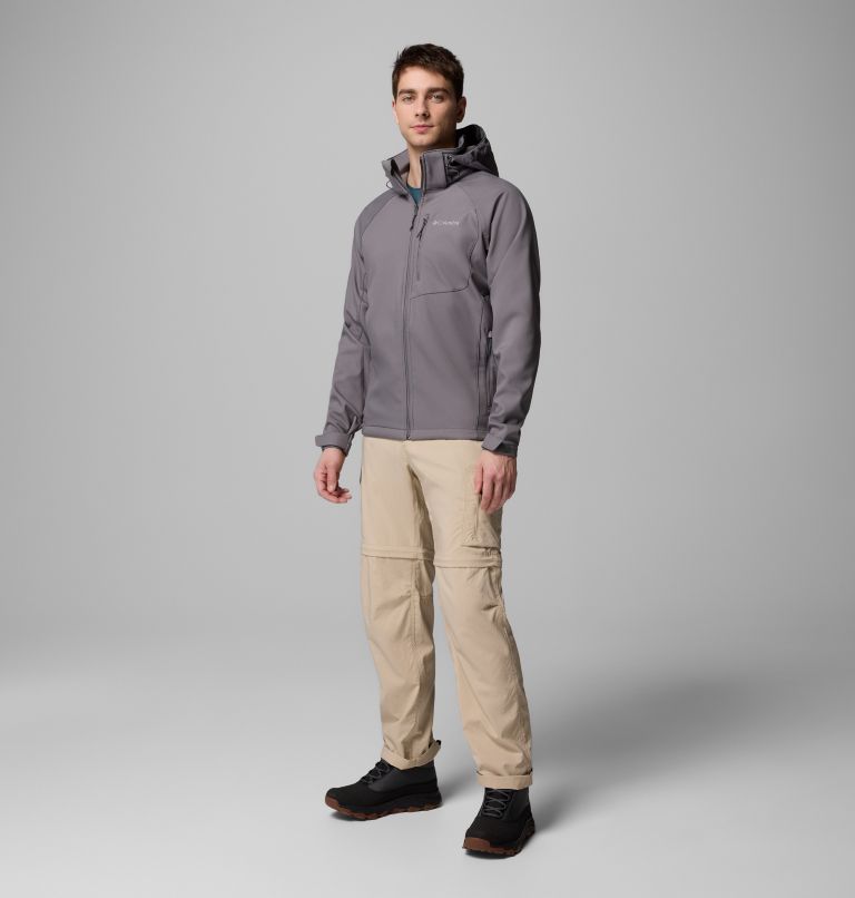 Men’s Cascade Ridge III Softshell Hiking Jacket, Color: City Grey, image 2