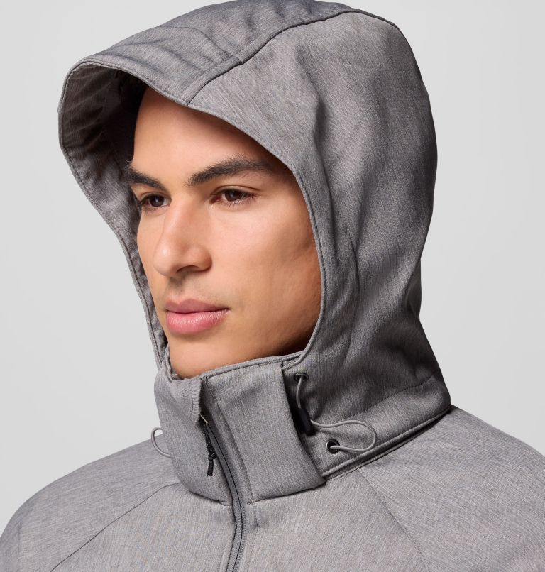 Men’s Cascade Ridge III Softshell Hiking Jacket, Color: Charcoal Heather, image 6