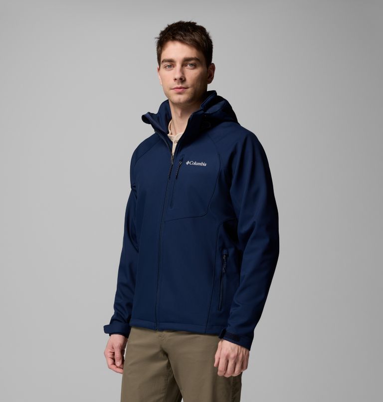 Men’s Cascade Ridge III Softshell Hiking Jacket, Color: Collegiate Navy, image 4