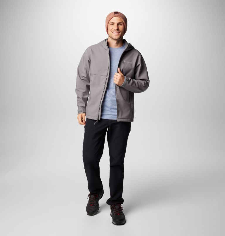 Men's Ascender II Hooded Softshell Jacket - Tall, Color: City Grey, image 3
