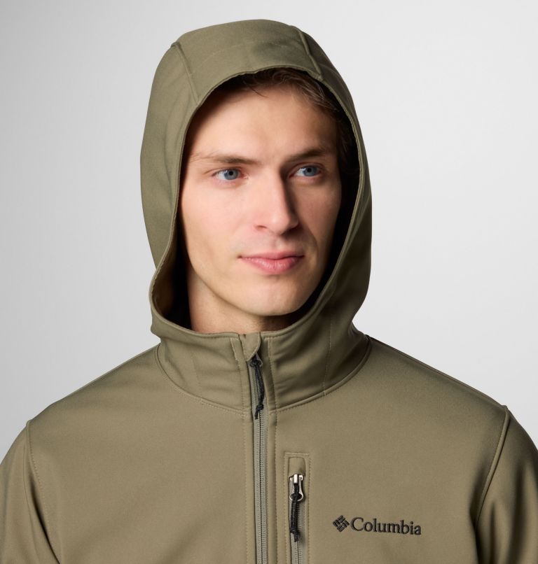 Men's Ascender II Hooded Softshell Jacket - Tall, Color: Stone Green, image 5