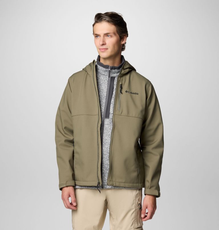 Men's Ascender II Hooded Softshell Jacket - Tall, Color: Stone Green, image 7