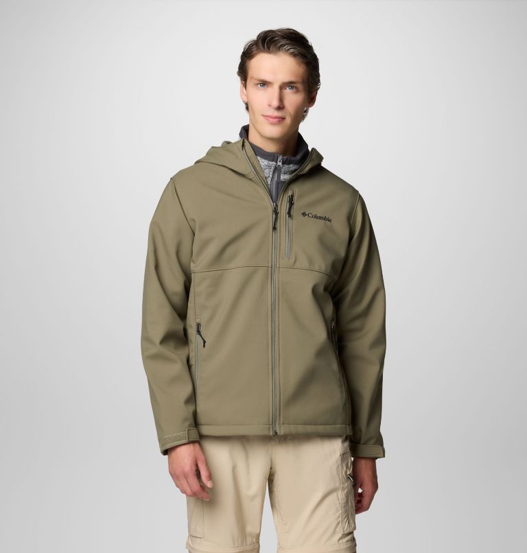 Men's Ascender II Hooded Softshell Jacket - Tall, Color: Stone Green, image 1