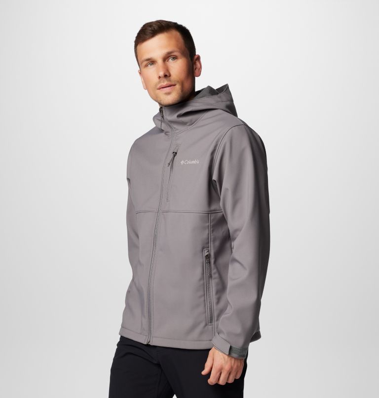 Chaqueta softshell de senderismo con capucha Ascender II para hombre, Color: City Grey, image 4