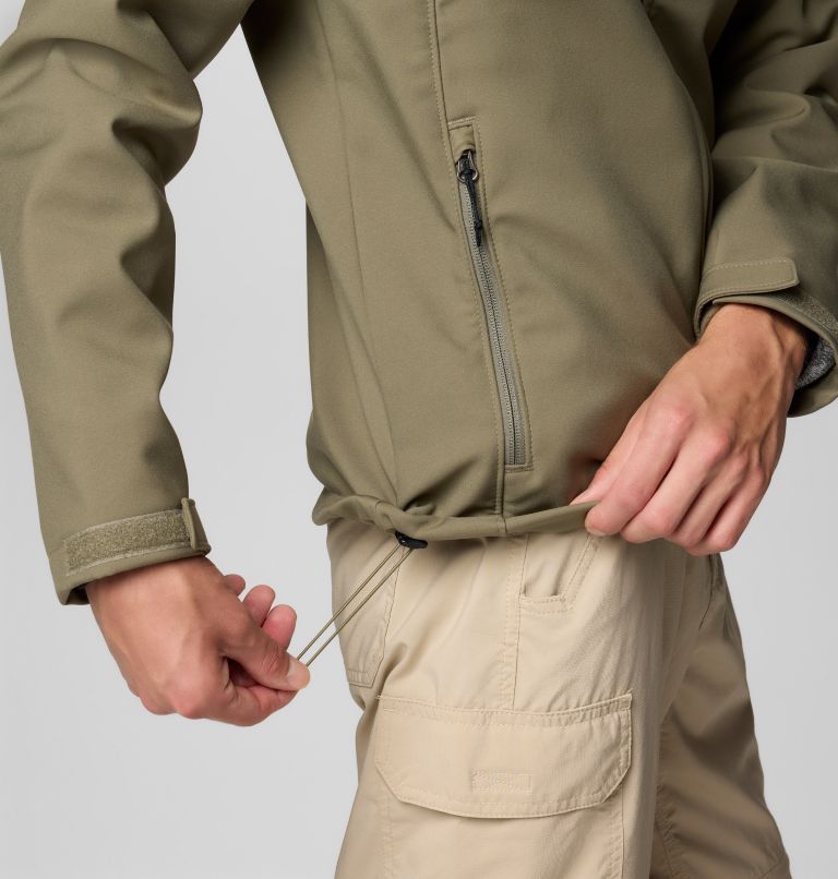 Men's Ascender II Hooded Softshell Hiking Jacket, Color: Stone Green, image 6