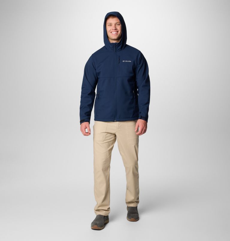 Men's Ascender II Hooded Softshell Hiking Jacket, Color: Collegiate Navy, image 3