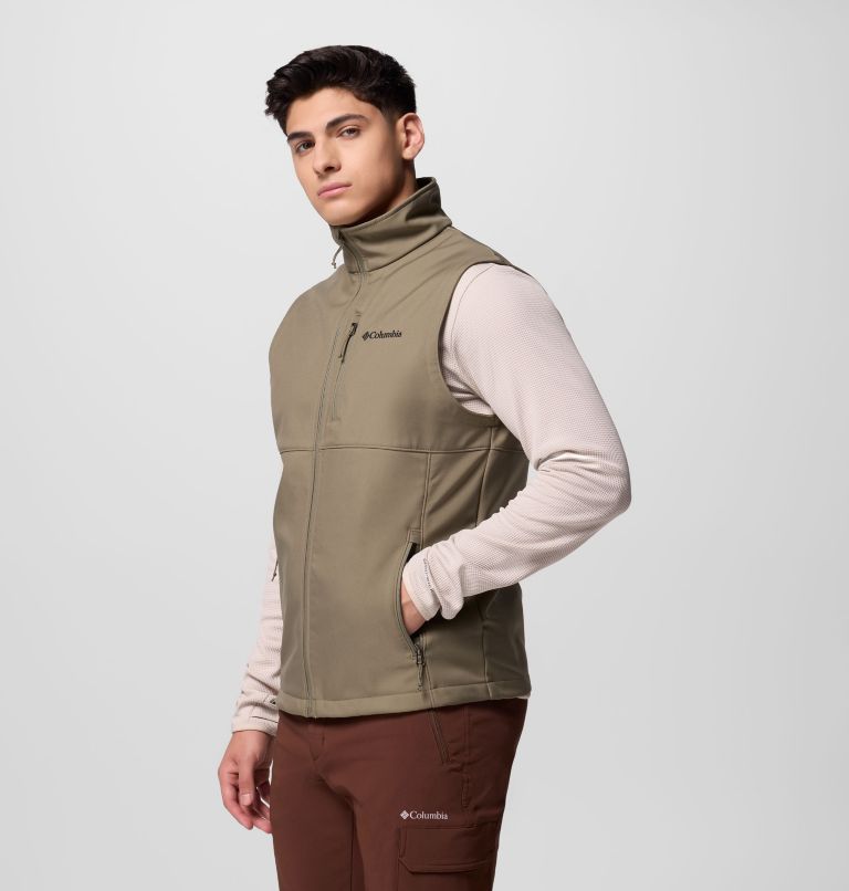 Men's Ascender II Softshell Vest, Color: Stone Green, image 4