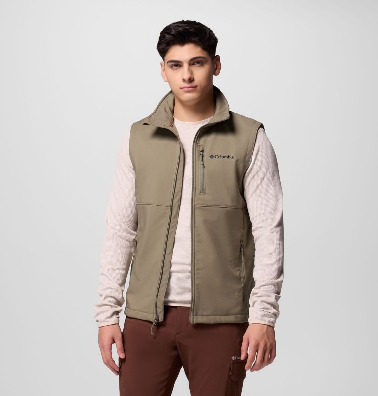 Men's Ascender II Softshell Vest, Color: Stone Green, image 5