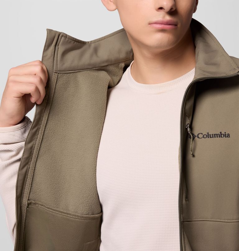 Men's Ascender II Softshell Vest, Color: Stone Green, image 6