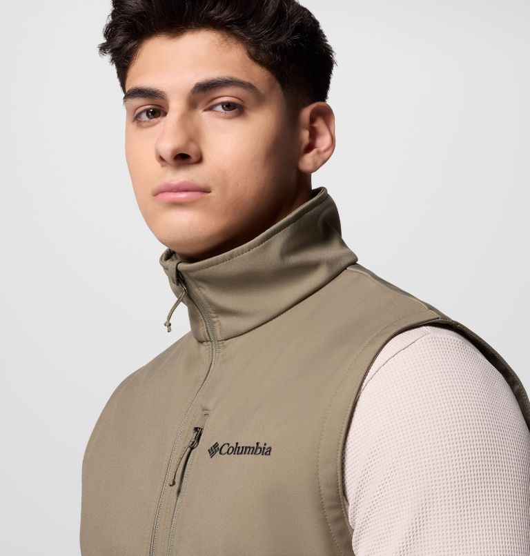 Men's Ascender II Softshell Vest, Color: Stone Green, image 7