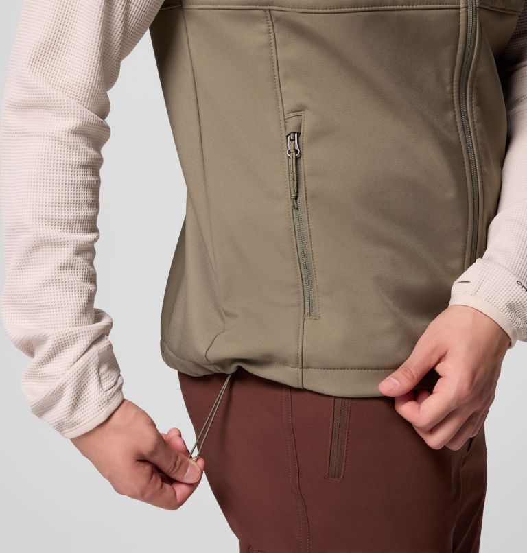 Men's Ascender II Softshell Vest, Color: Stone Green, image 8