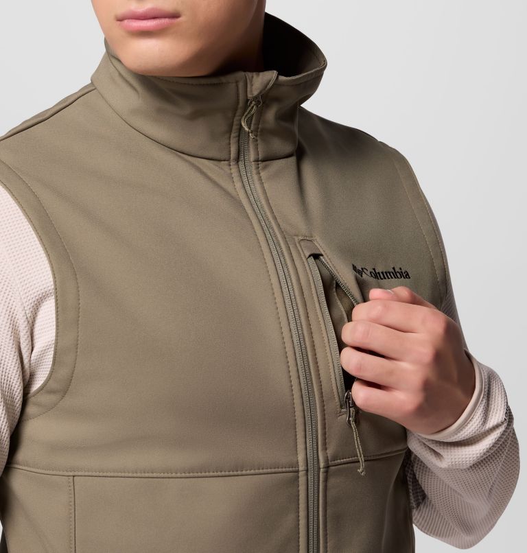 Men's Ascender II Softshell Vest, Color: Stone Green, image 9