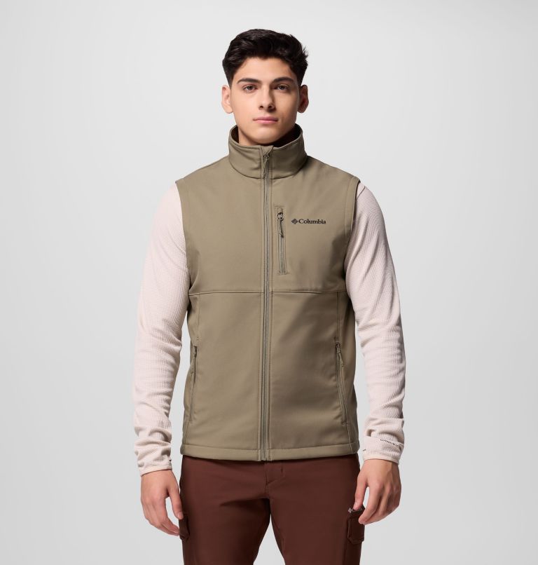 Men's Ascender II Softshell Vest, Color: Stone Green, image 1