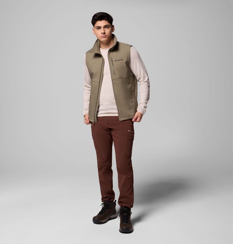Men's Ascender II Softshell Vest, Color: Stone Green, image 2