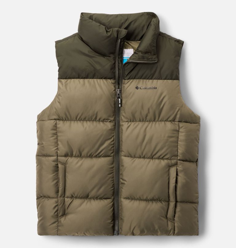 Kids' Puffect Vest, Color: Stone Green, Greenscape, image 1