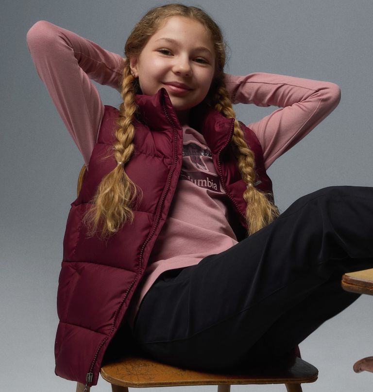 Gilet sans manches Puffect pour enfants, Color: Rich Wine, image 5