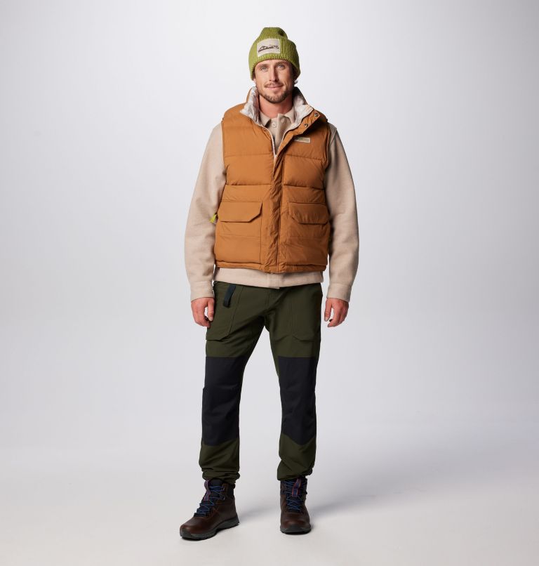 Unisex Wallowa Reversible Vest, Color: Camel Brown, Wallowa Mtns Print, image 11