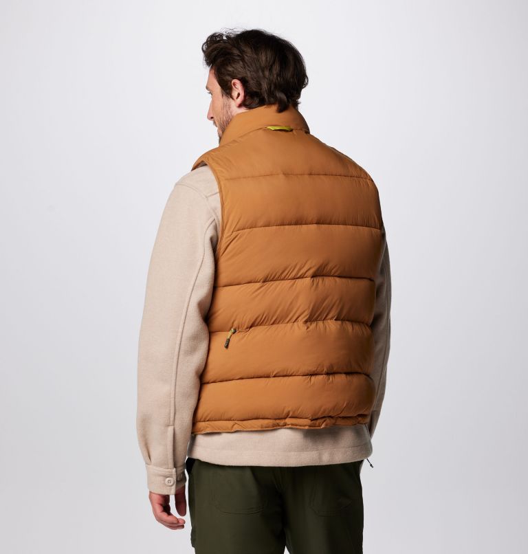 Unisex Wallowa Reversible Vest, Color: Camel Brown, Wallowa Mtns Print, image 4
