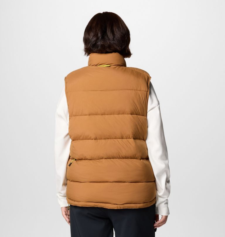 Unisex Wallowa Reversible Vest, Color: Camel Brown, Wallowa Mtns Print, image 5
