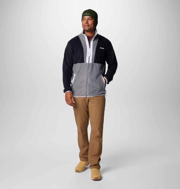 Men's Backbowl II Fleece Jacket, Color: Black, City Grey, image 3
