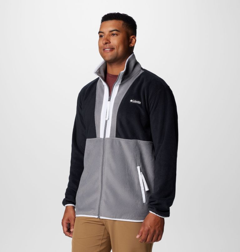 Men's Backbowl II Fleece Jacket, Color: Black, City Grey, image 4
