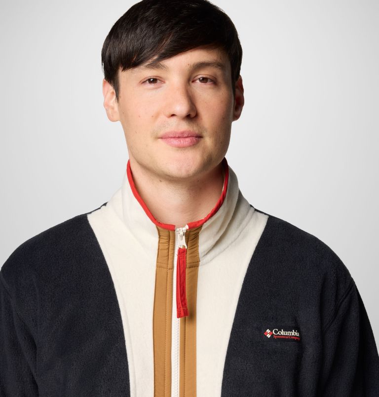 Men's Backbowl II Fleece Jacket, Color: Black, Chalk, image 5