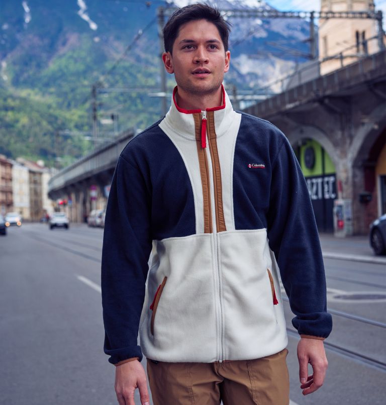 Men's Backbowl II Fleece Jacket, Color: Black, Chalk, image 7