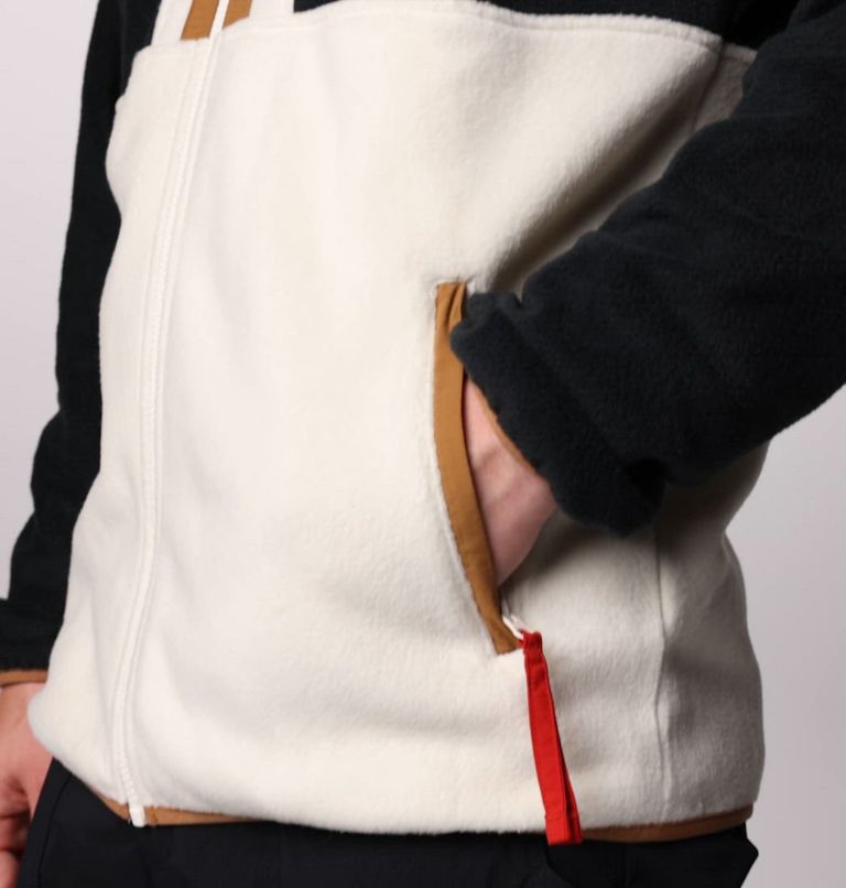 Men's Backbowl II Fleece Jacket, Color: Black, Chalk