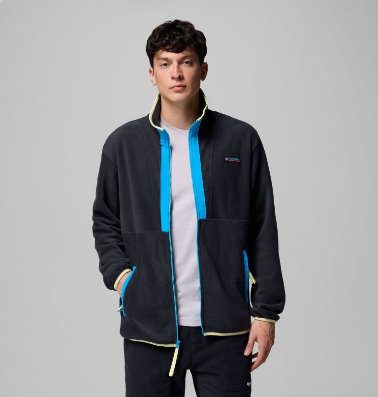 Chaqueta de forro polar Backbowl II para hombre, Color: Black, Compass Blue, image 5