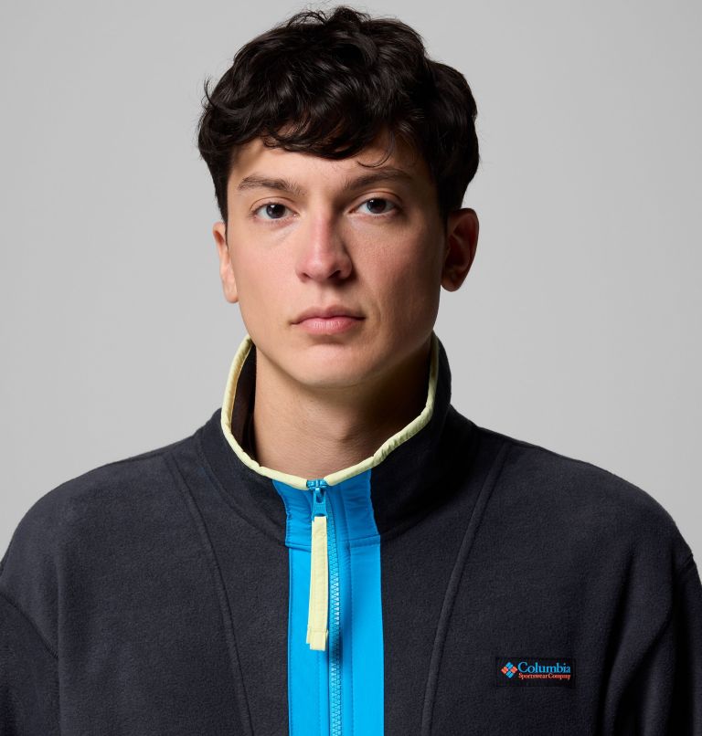 Chaqueta de forro polar Backbowl II para hombre, Color: Black, Compass Blue, image 6