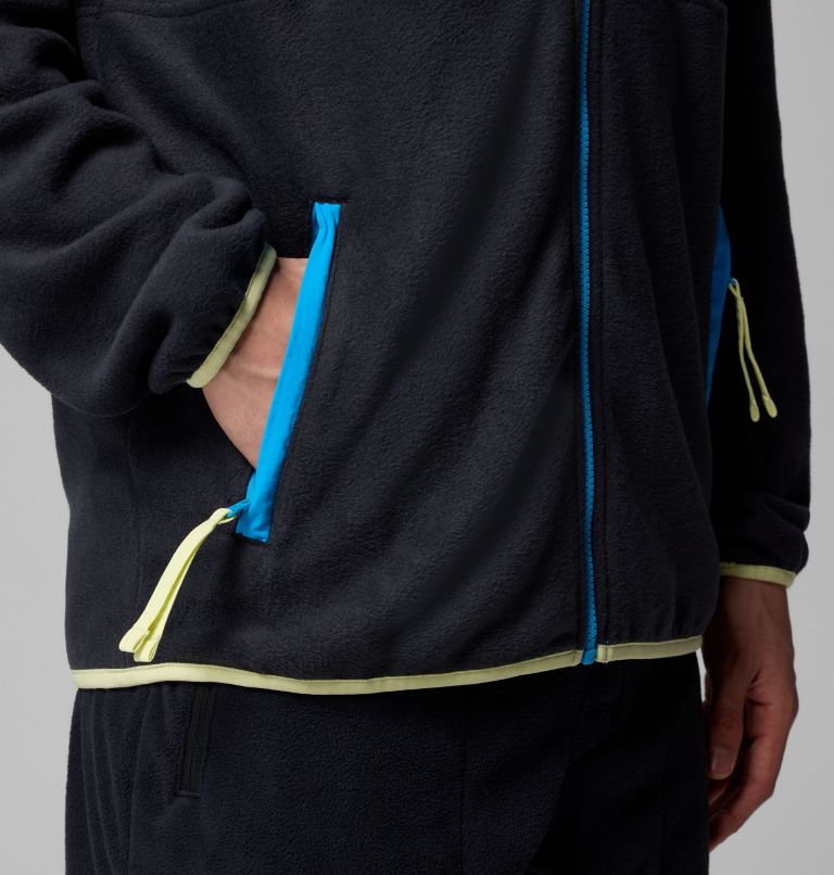 Chaqueta de forro polar Backbowl II para hombre, Color: Black, Compass Blue, image 7
