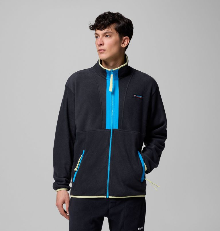 Chaqueta de forro polar Backbowl II para hombre, Color: Black, Compass Blue, image 1