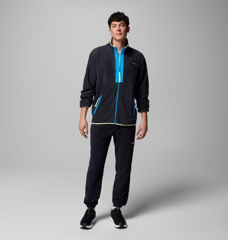 Chaqueta de forro polar Backbowl II para hombre, Color: Black, Compass Blue, image 2