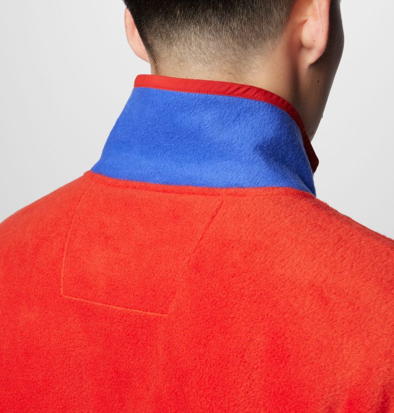 Men's Backbowl II Full Zip Fleece Jacket, Color: Sail Red, Clematis Blue, image 6