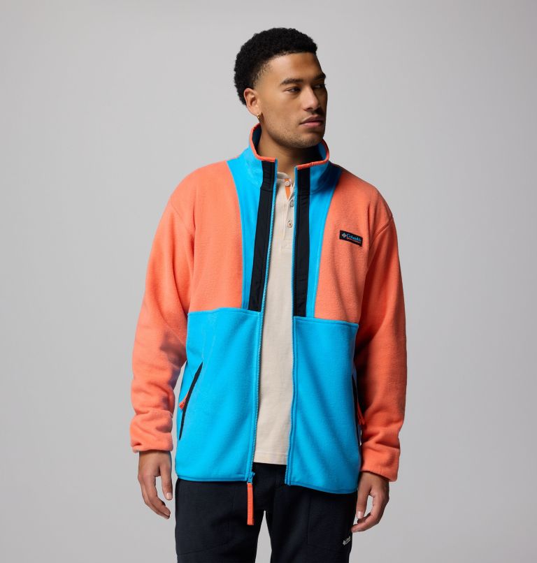 Men's Backbowl II Full Zip Fleece Jacket, Color: Zing, Compass Blue, Black, image 5