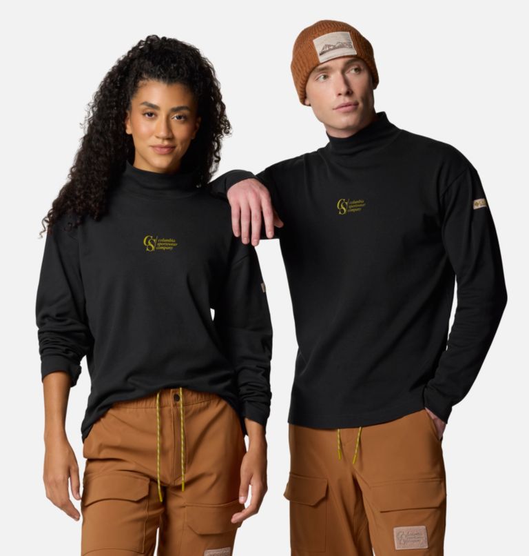 Unisex Wallowa Graphic Long Sleeve T-Shirt, Color: Black, image 1
