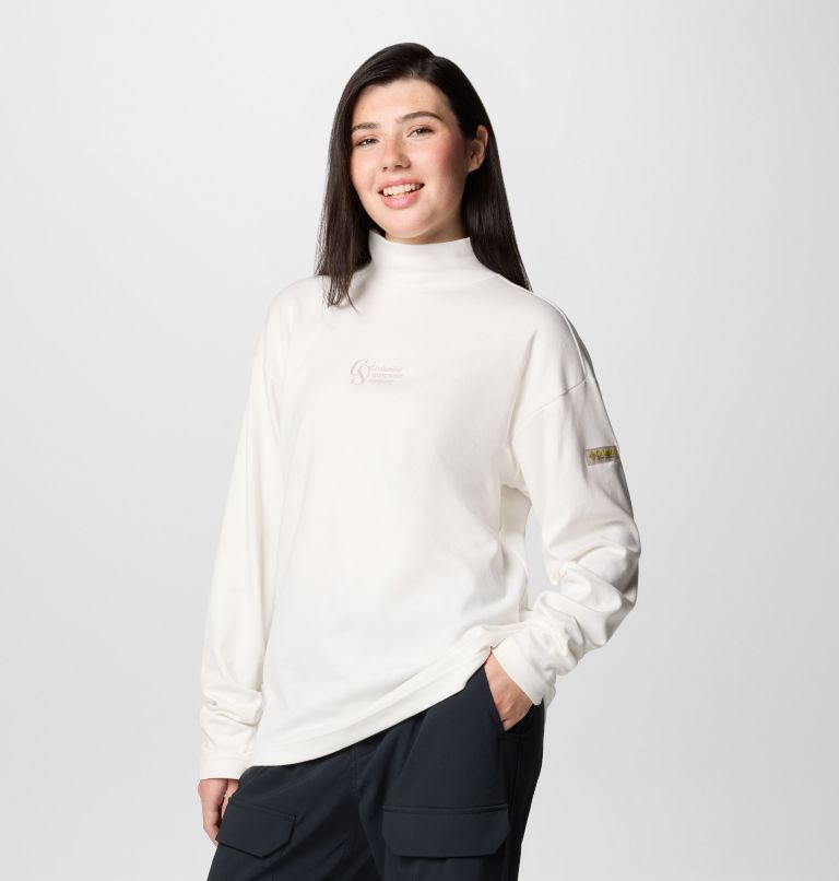 Unisex Wallowa Graphic Long Sleeve T-Shirt, Color: Sea Salt, image 3