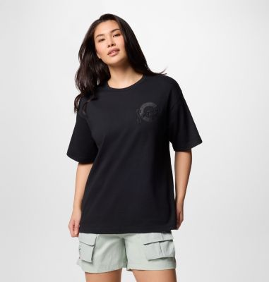 Unisex Wallowa Graphic T-Shirt, Color: Black, Seashells, image 3