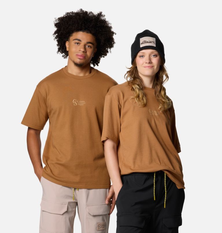 Unisex Wallowa Graphic T-Shirt, Color: Camel Brown, image 1