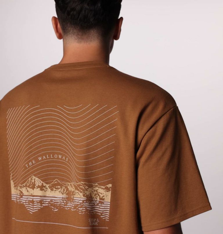Unisex Wallowa Graphic T-Shirt, Color: Camel Brown