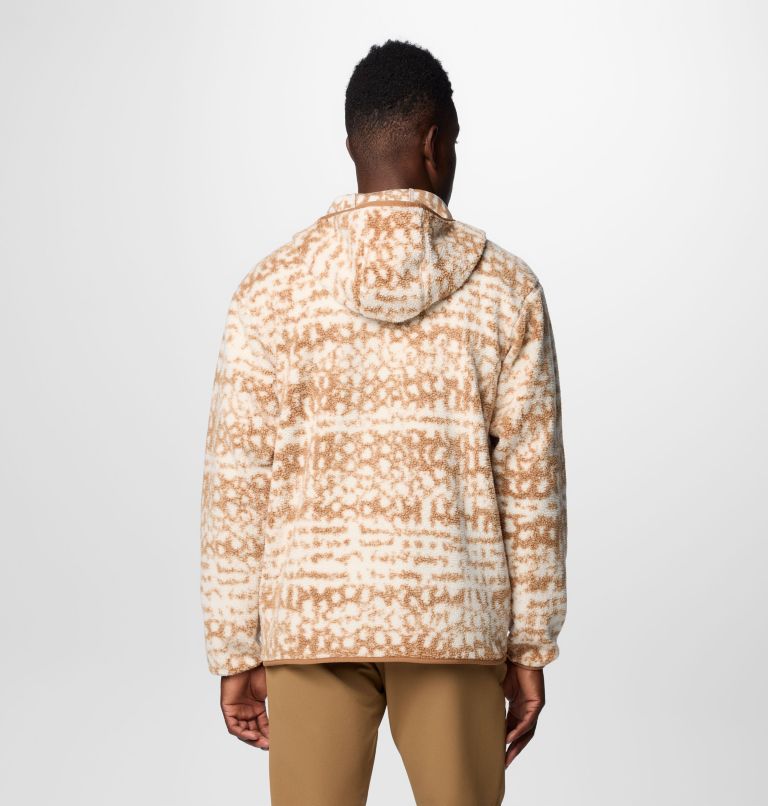 Men's Helvetia Hoodie, Color: Camel Brown Stippled Stripe, image 2