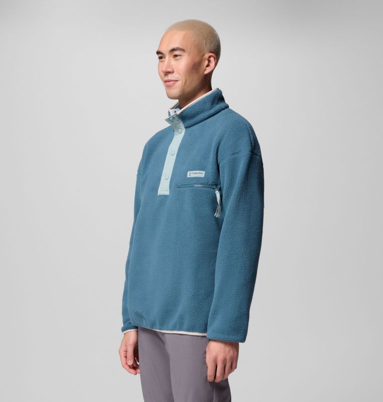 Men's Helvetia II Half Snap Fleece Pullover, Color: Everblue, image 4
